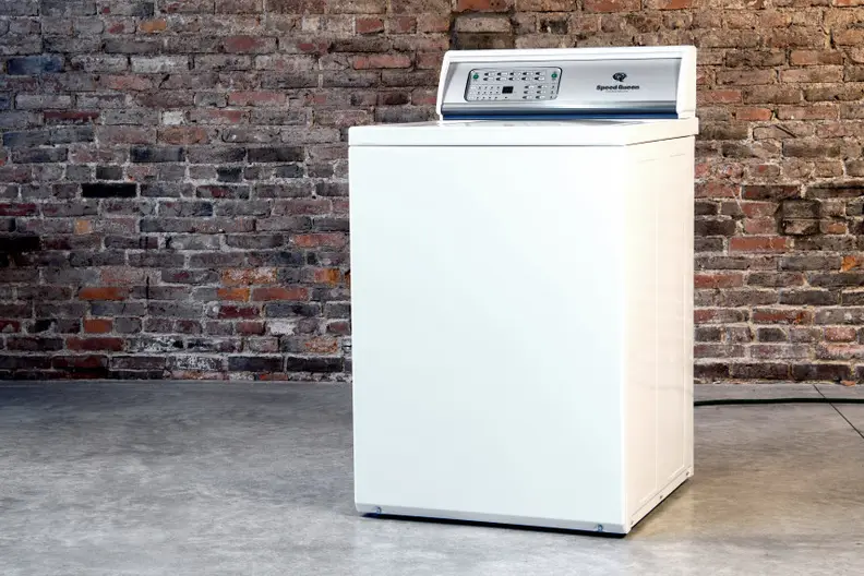 The AWNE92SP113TW looks just like its commercial counterpart, minus the coin-op.