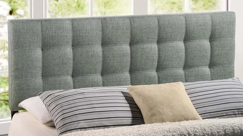 Bedroom Lily Full Fabric Headboard, Gray