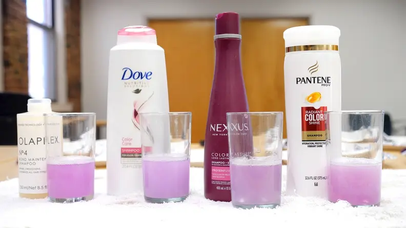 For the purple hair swatches, Dove and Nexxus removed the least amount of hair dye.