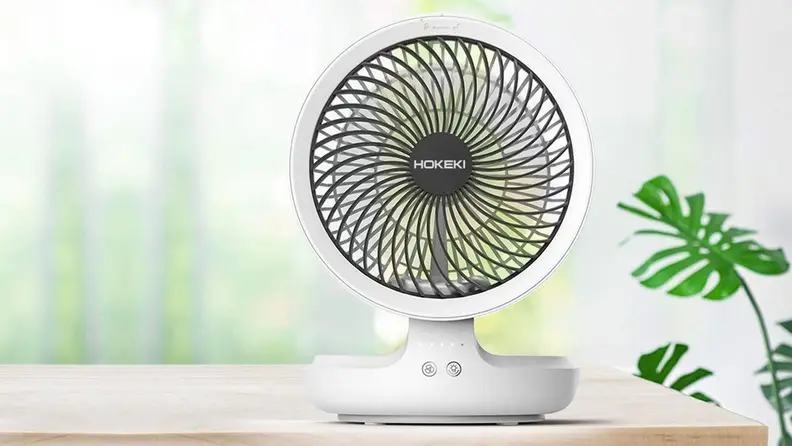 The HOKEKI USB Portable Desk Fan with night light.
