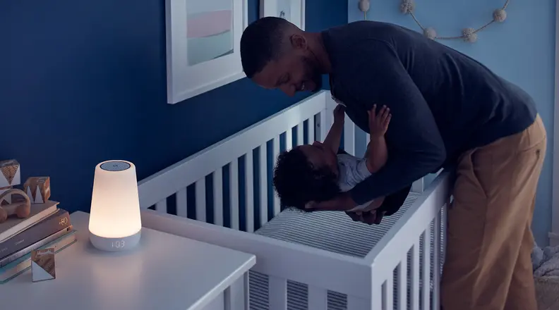 Baby in crib