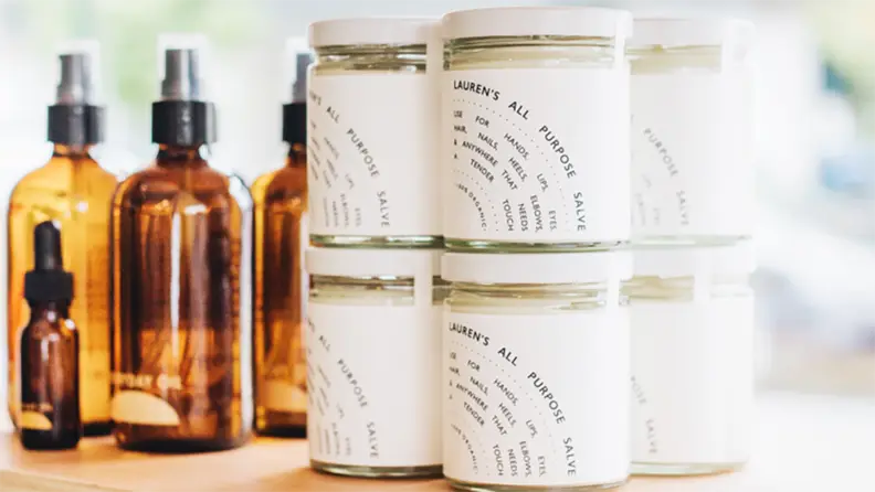 freedom apothecary header featuring product bottles