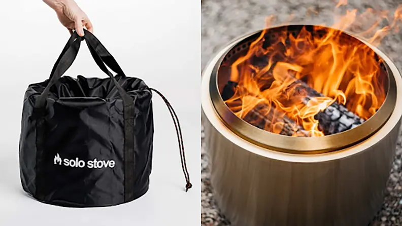 SoloStove in the case / SoloStove burning