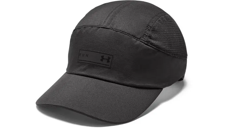 grey mesh workout hat on white background