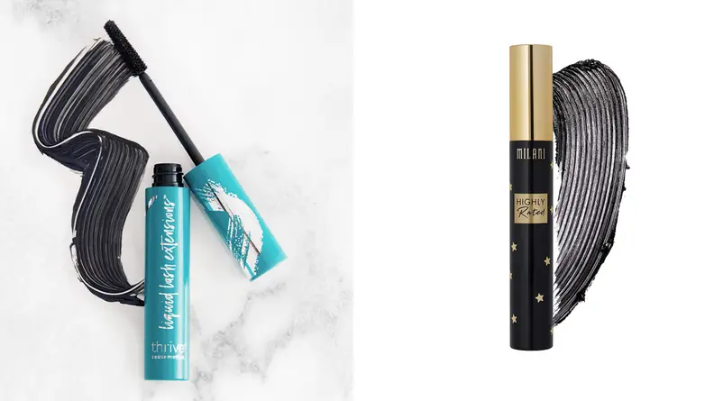 mascara tubes with smear of mascara beside them