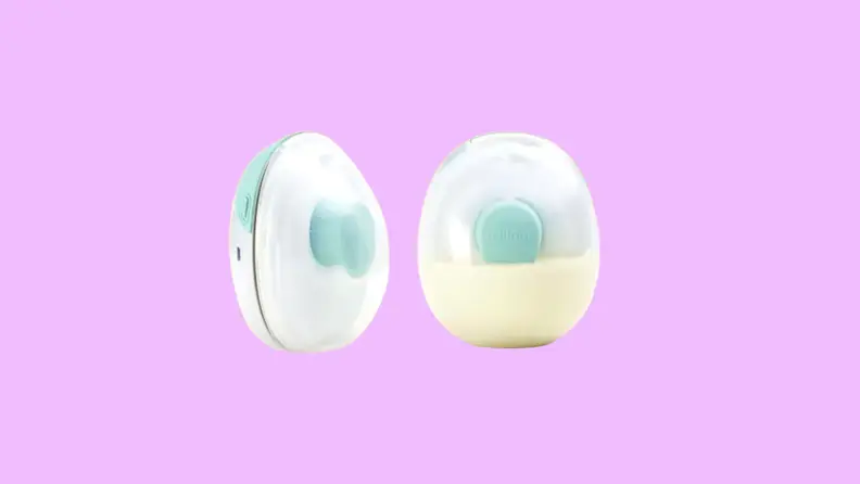 Product shot of breast milk inside of Willow Go breast pump set.