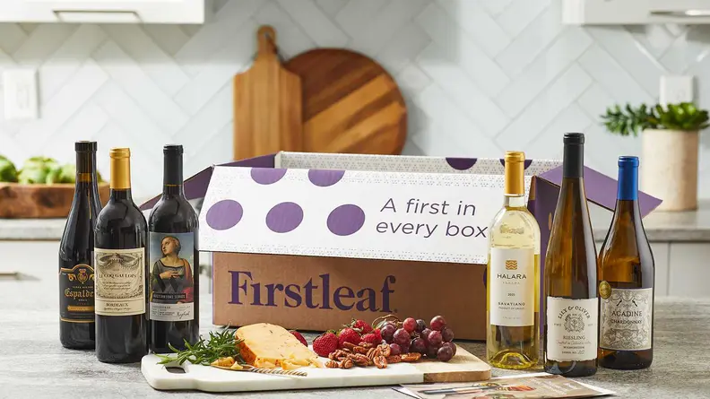 Wine subscription on counter