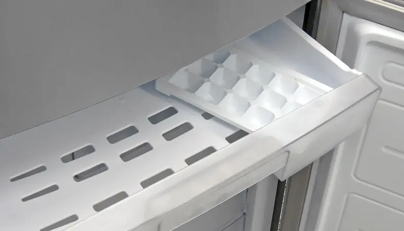 There's no built-in icemaker inside the LG LBN10551PV, but you do get a nifty little ice cube tray!