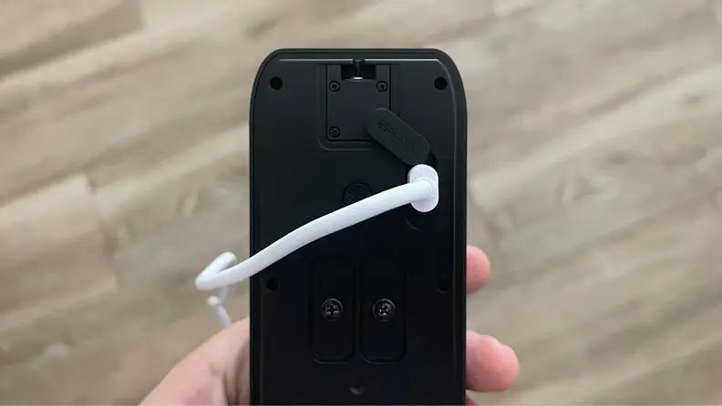 The backside of the Eufy Video Doorbell Dual