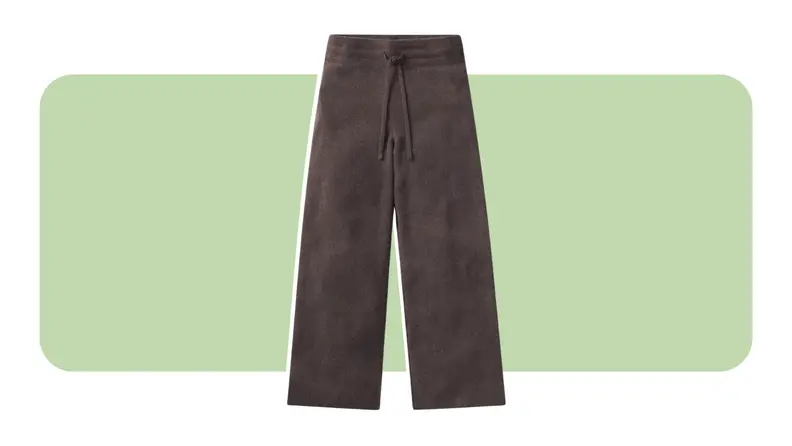 A pair of brown lounge pants.