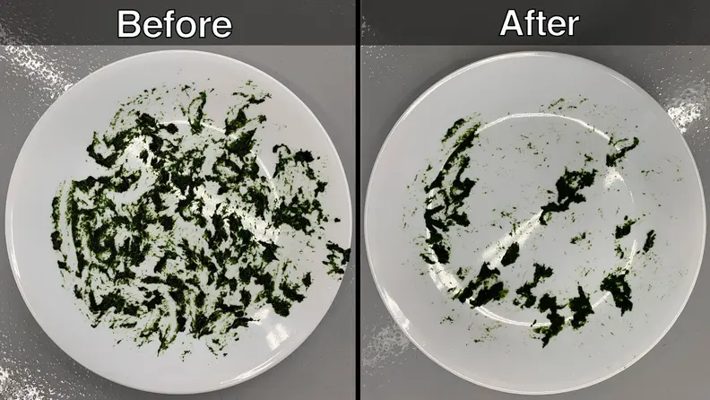 Two soiled dishes, a 