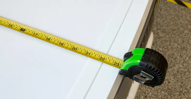 The 24-inch depth means that the EIFLS20QSW can fit under a countertop.