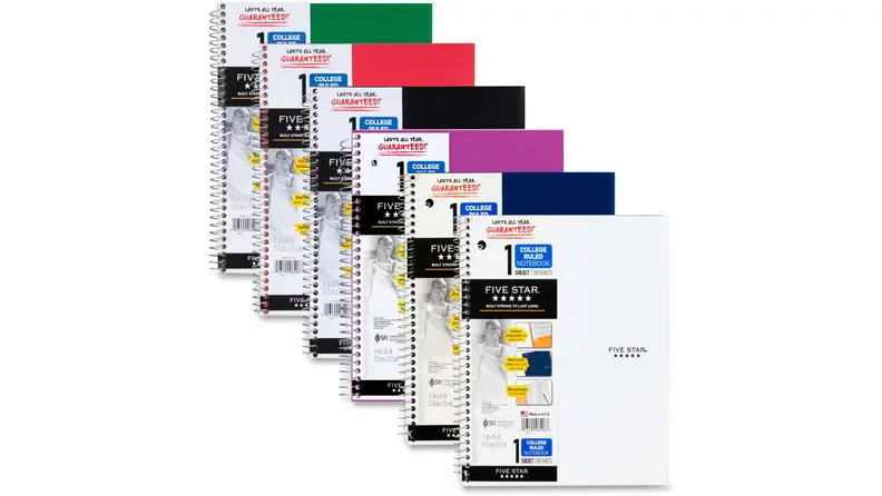 Five Star 1 Subject College Ruled Notebook