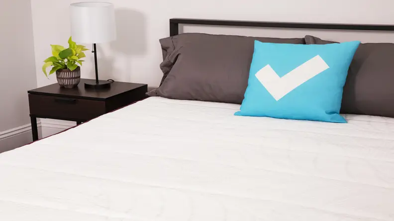 The top right corner of the Awara Premier mattress.