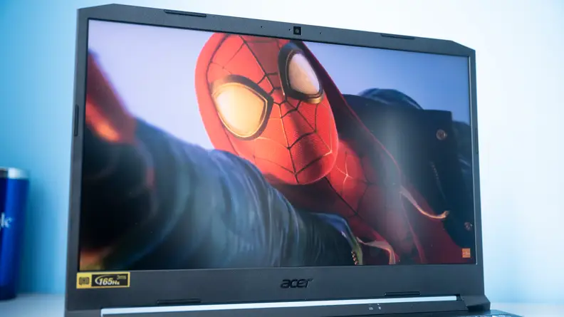 Shot of display showing spider-man