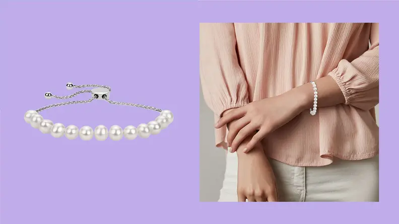 Best Jewelry for Moms: Blue Nile Freshwater cultured pearl bolo bracelet
