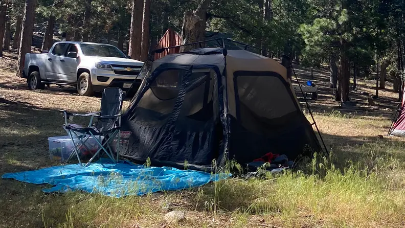 The Coleman Instant Cabin tent.