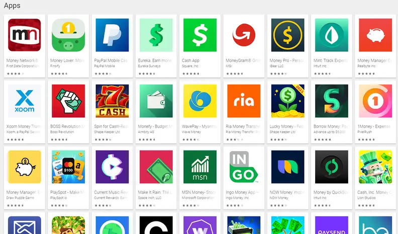 Dozen of app logos