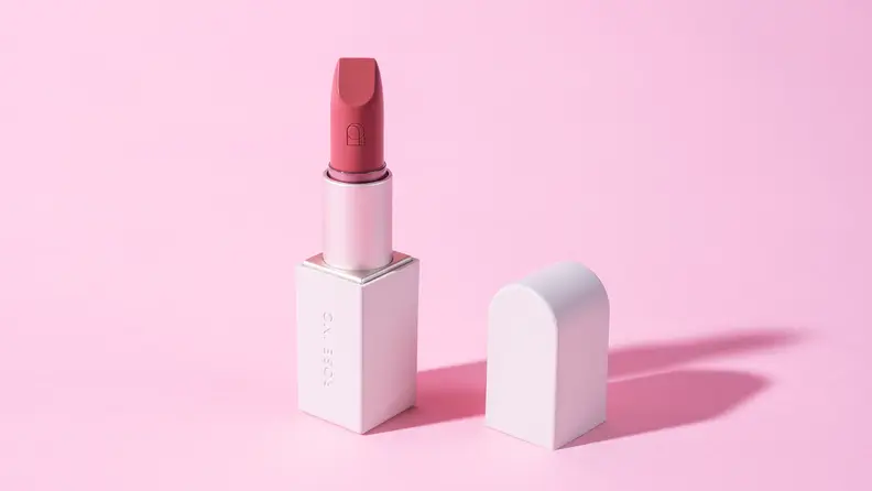 Tube of Rose Inc. rose-colored Satin Lip Color.