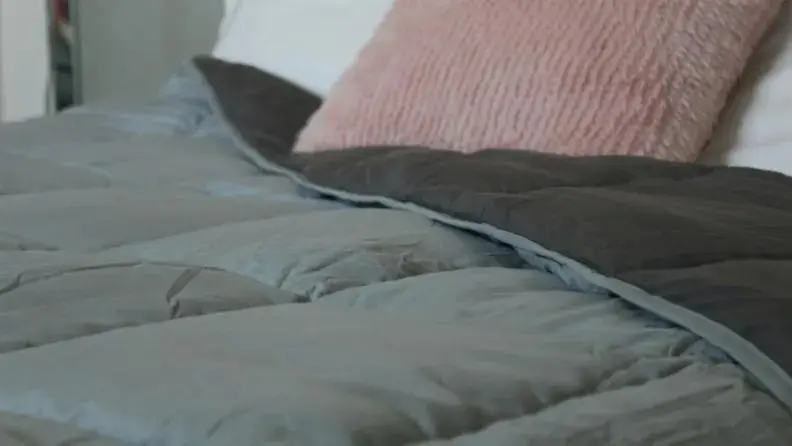 A close-up of the Linenspa duvet.