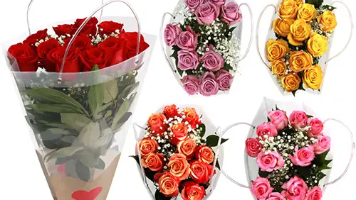 For an additional $5, Trader Joe's offers a rose bouquet in a vase with baby's breath and greenery