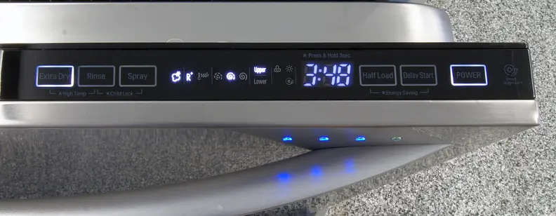 LG LDF8874ST right side of control panel