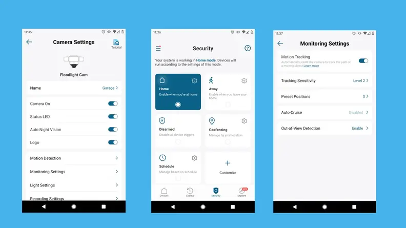 Eufy settings