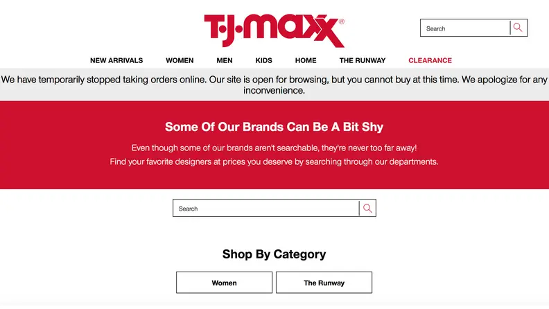 T.J. Maxx search