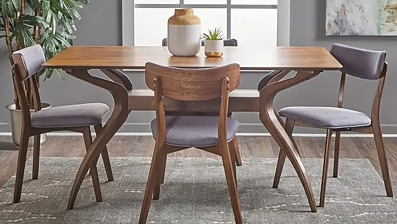 Dot & Bo Nerron Mid Century Finished 5 Piece Wood Dining Set