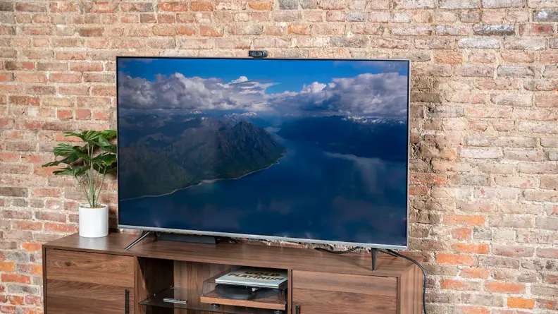 The Amazon Fire TV Omni displaying 4K content in a living room setting