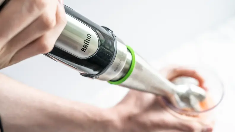 Comparing to other hand blenders we've tested, its blending wand is short.