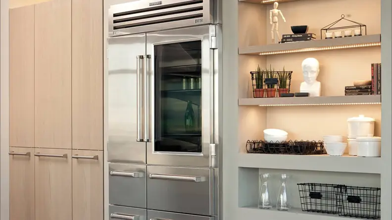 Built-in fridges like the Sub-Zero Pro 48 tend not to preserve food very well but are impressive to look at nonetheless.