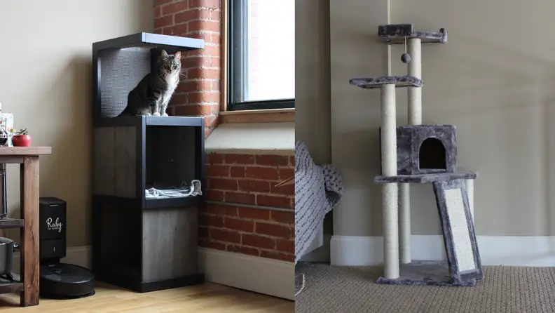 As you can see, the Cat Tower looks quite different than our "classic" cat tree.