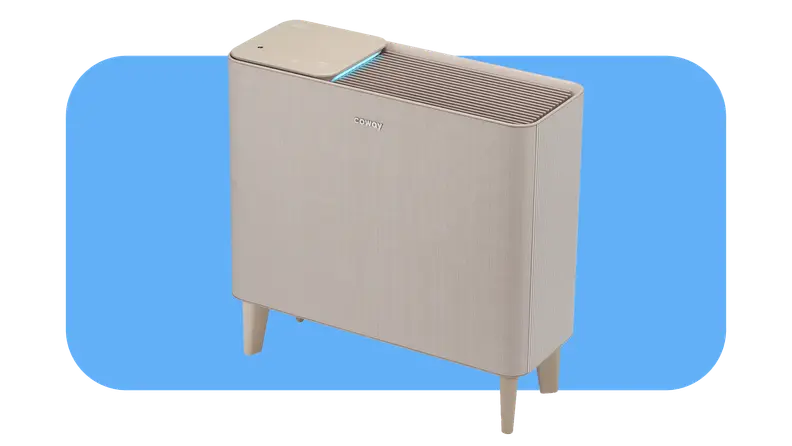 Beige Coway Airmega Icon air purifier.