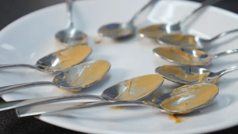 Dirty Spoons on Plate