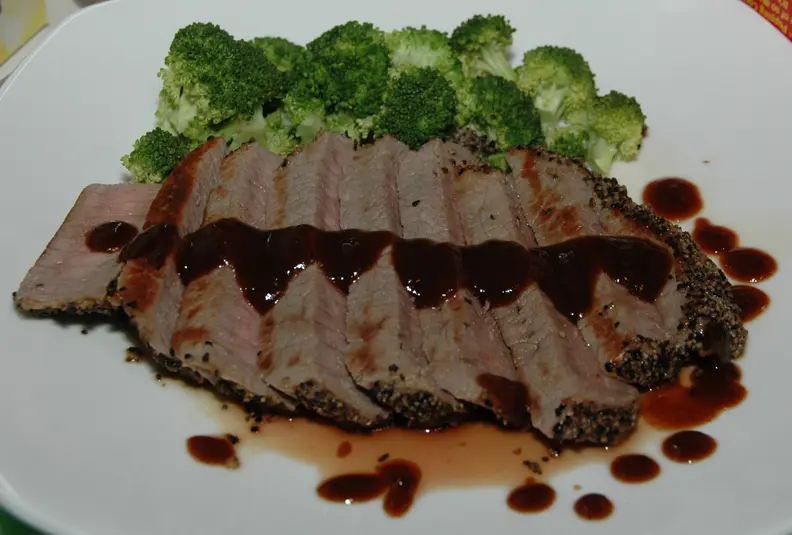 Steak Sauce on steak