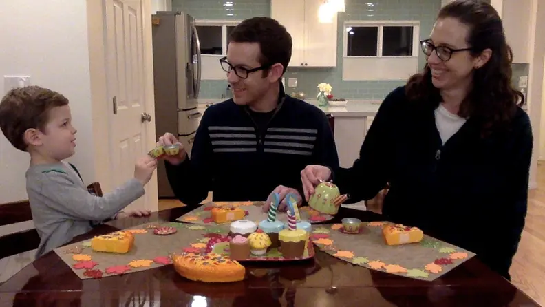 Slightly improved photo of family at table