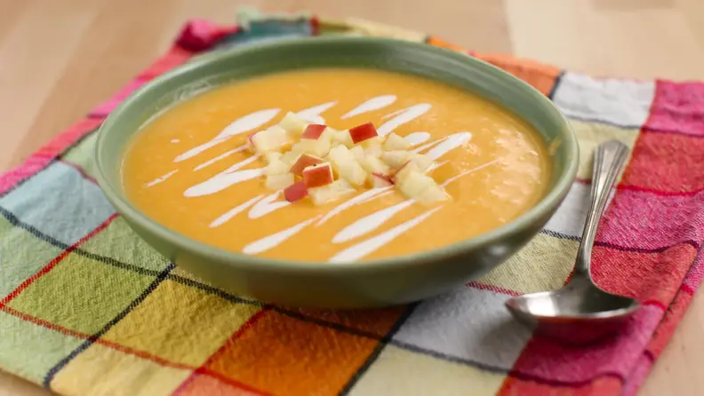 Sous vide squash soup