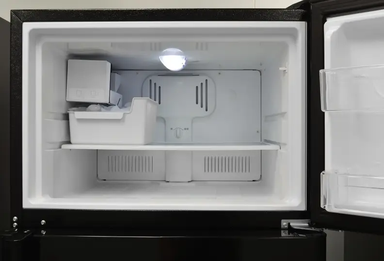 freezer interior with ice maker