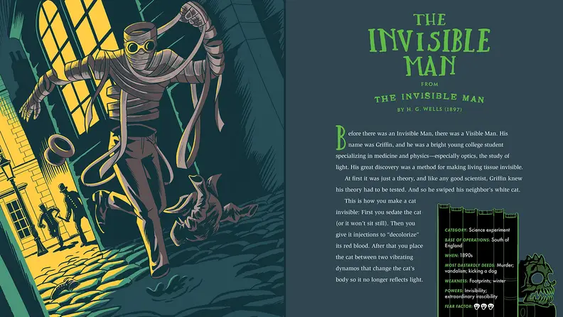 Famous monsters from classic literature are beautifully illustrated in _The Big Book of Monsters_.