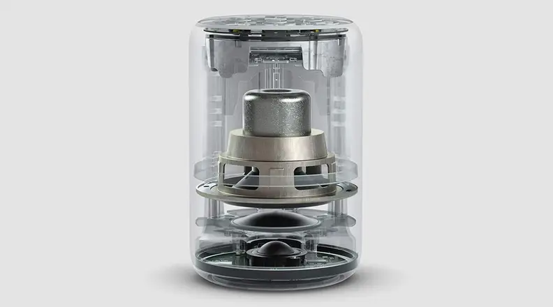 An Echo Plus without the outer shell