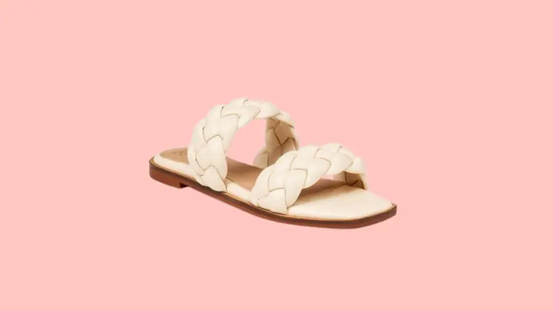 white double strap sandal
