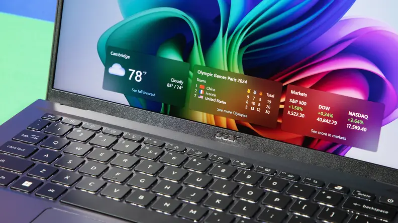 A closer view at the touchscreen display on the