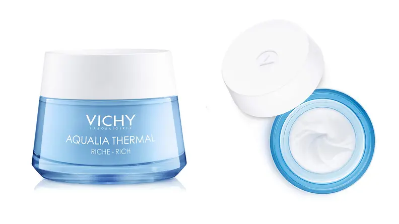 The Vichy Aqualia Thermal Rich Cream Moisturizer For Dry and Extra Dry Skin.