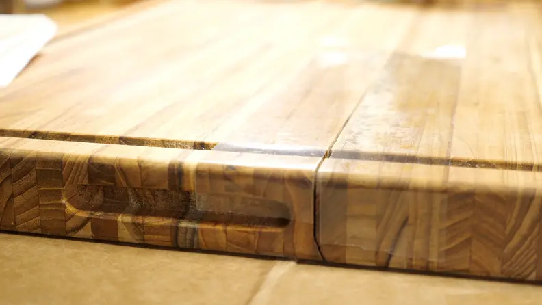 Lining your cutting board with plastic or tape can keep the glue from getting everywhere.