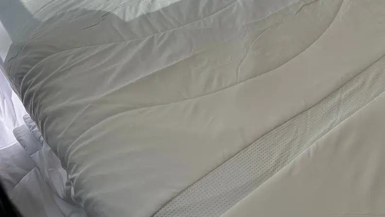 a blanket on a bed