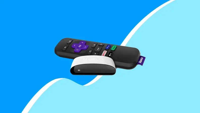 Streaming device on blue background
