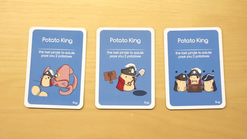 Potato king cards in Potato Pirates