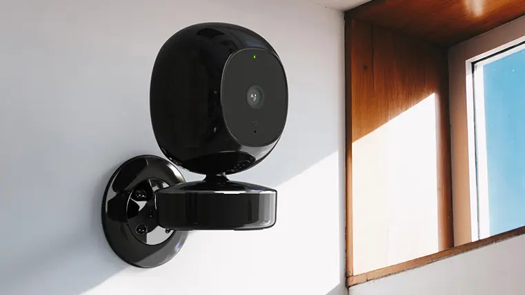SimCam 1s mounted on wall and aimed at window