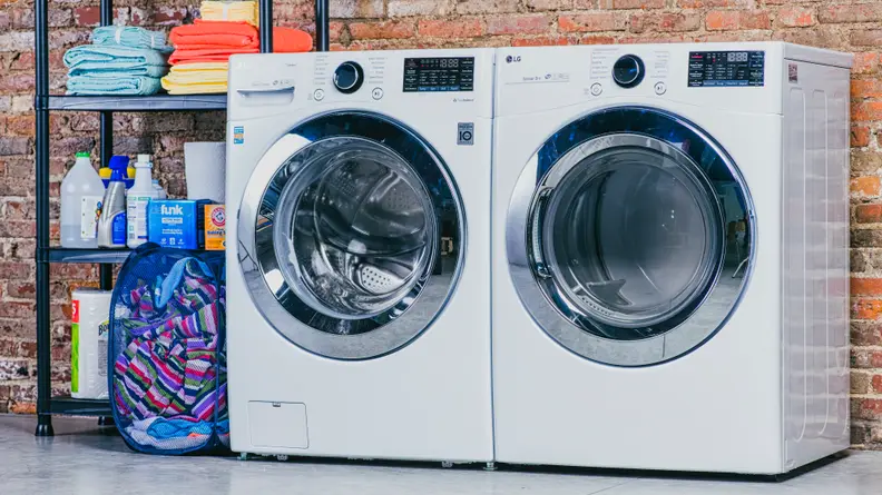 The LG WM3700HVA washing machine and an LG dryer